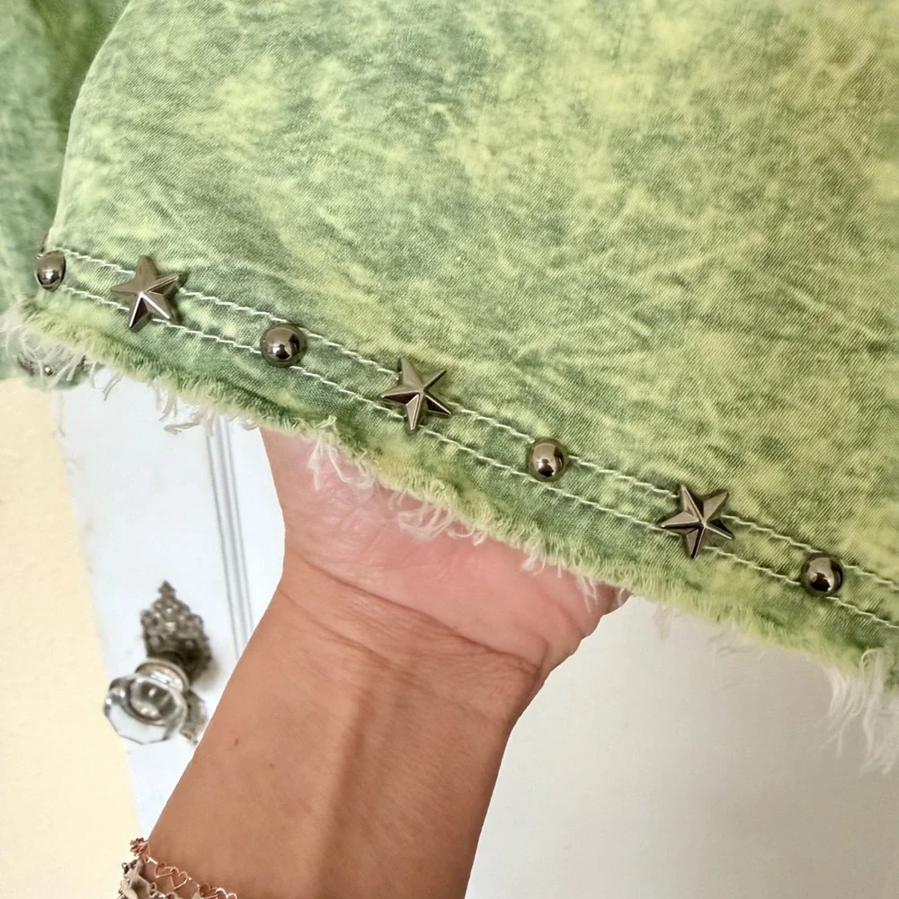 POL Green Boho Crochet-Trim Tank Top - Picture 6 of 8
